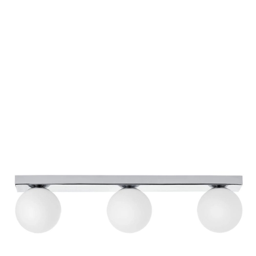 Lampa ścienna trzypunktowa MIJA IP44, chrom, 60 cm 