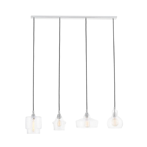 Lampa wisząca czteropunktowa LONGIS CHROM 4 na listwie
