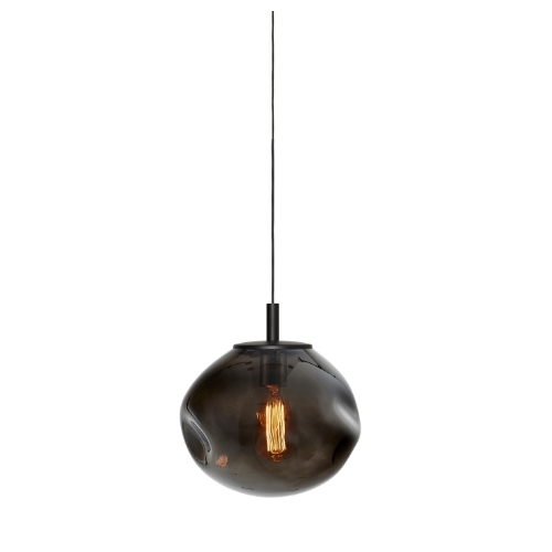 Lampa wisząca AVIA BLACK S przydymiona, 25 cm