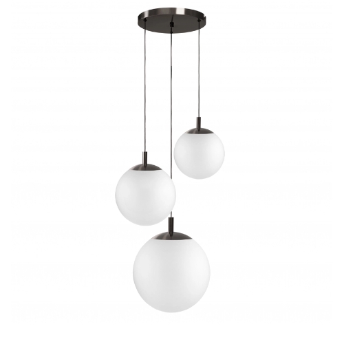 Triple pendant lamp ALUR 2 brushed titanium