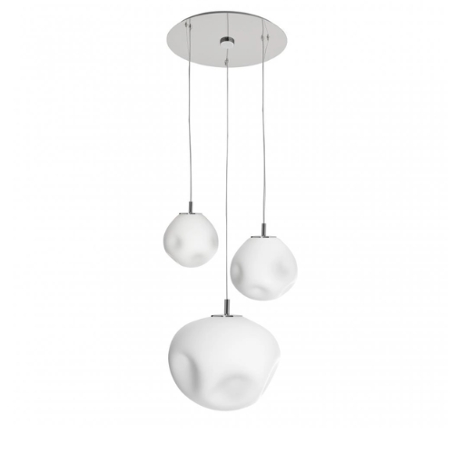 CLOE 3 chrome three-point pendant lamp