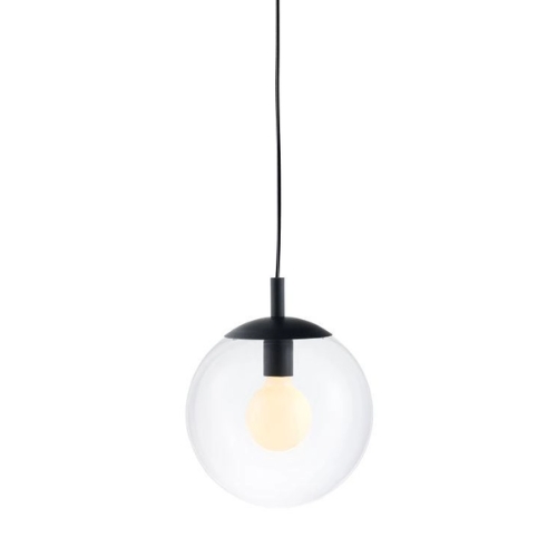 Pendant lamp ALUR S black, transparent shade, 25 cm