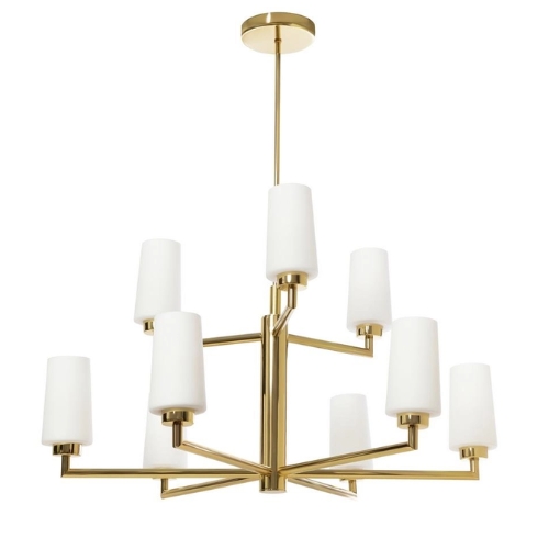 GRANDE gold nine-arm chandelier