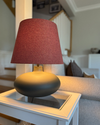 Lampa stołowa SAWA CLASSIC ceglasty melanż, grafitowa podstawa