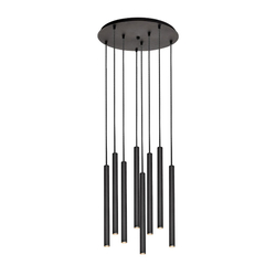 Lampa wisząca ośmiopunktowa ROLL 8 czarna