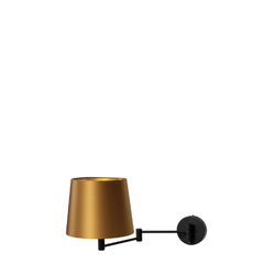 MOVE wall lamp old gold, black finish, cantilevered