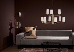 GRANDE gold nine-arm chandelier