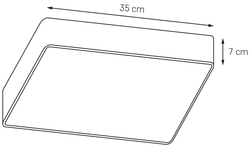 Plafon FLAT czarny, 35 cm