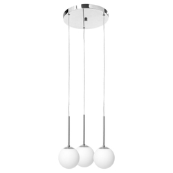 Lampa wisząca trzypunktowa LAMIA 3 chrom, na plafonie