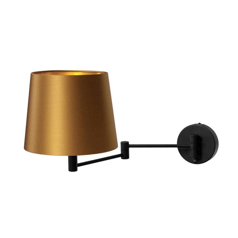 MOVE wall lamp old gold, black finish, cantilevered