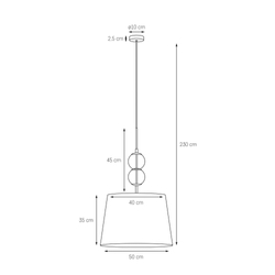Lampa wisząca COCO L złota