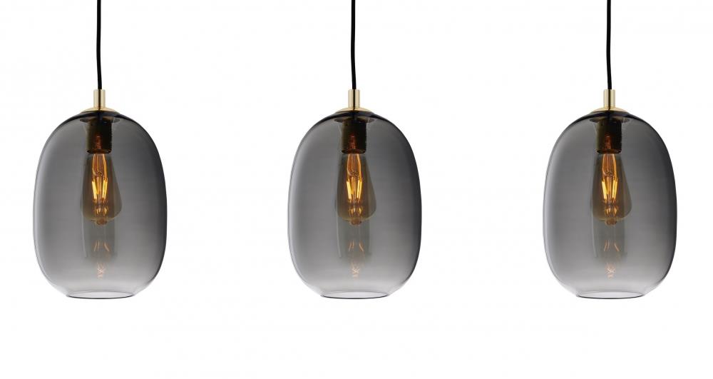 ONYX 3 three-point pendant lamp on a bar