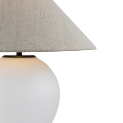 CLARA table lamp flax, white base