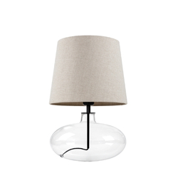 SAWA table lamp flax, transparent base