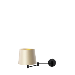 MOVE wall lamp champagne, black finish, cantilevered