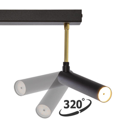 LARS 6 six-point ceiling spotlight, black