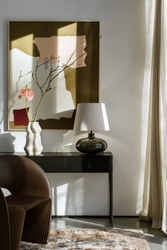 SAWA VELVET NEW table lamp beige, smoky base