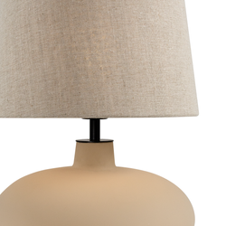 Lampa stołowa SAWA NEW len, beżowa podstawa