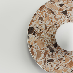 Round wall lamp LEGRA IP44, cream