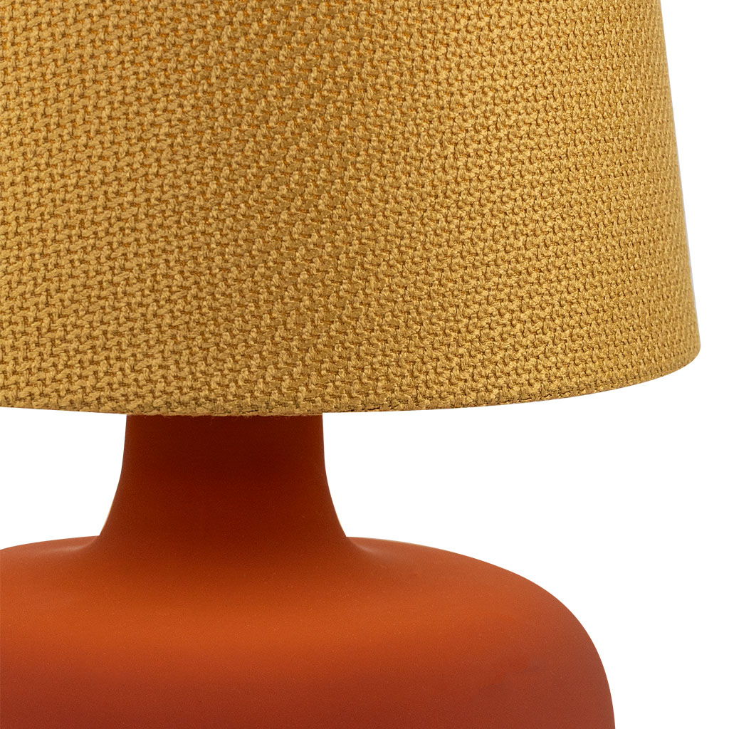 GAJA table lamp mustard, terracotta base