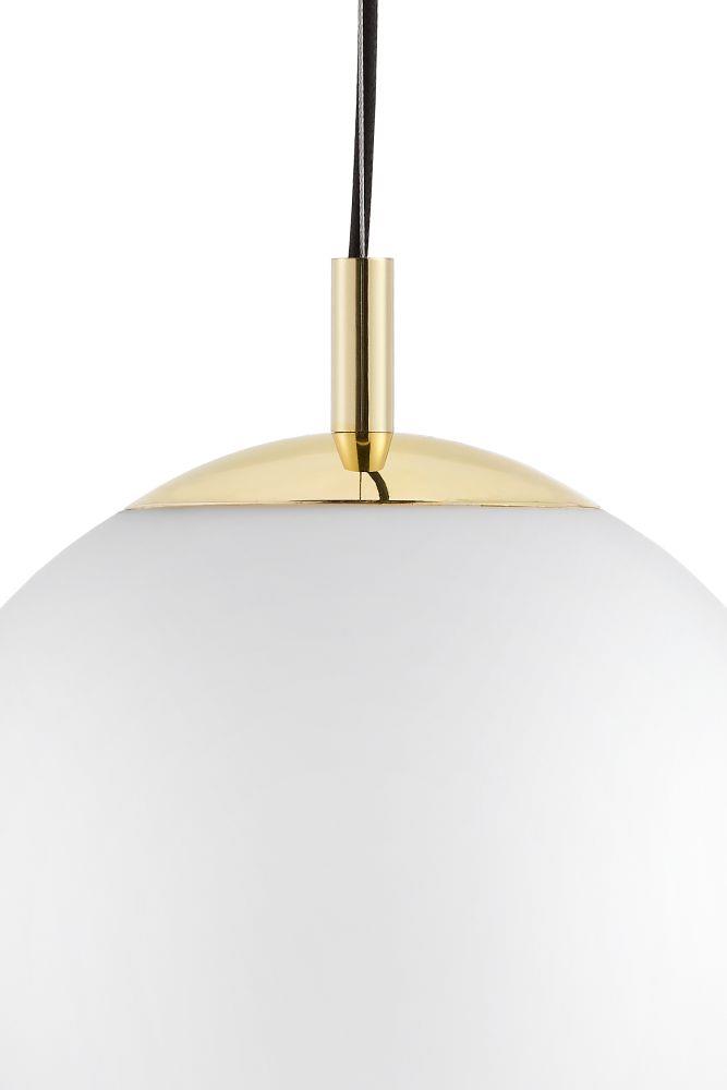 Three-point pendant lamp ALUR 2 gold, white lampshades