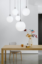 Triple pendant lamp ALUR 2 brushed titanium