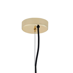 Lampa wisząca ALUR L złota, transparentny klosz, 40 cm