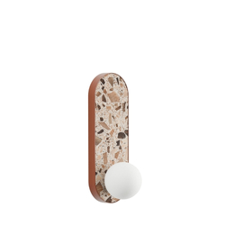 Oval wall lamp LEGRA IP44, terracotta