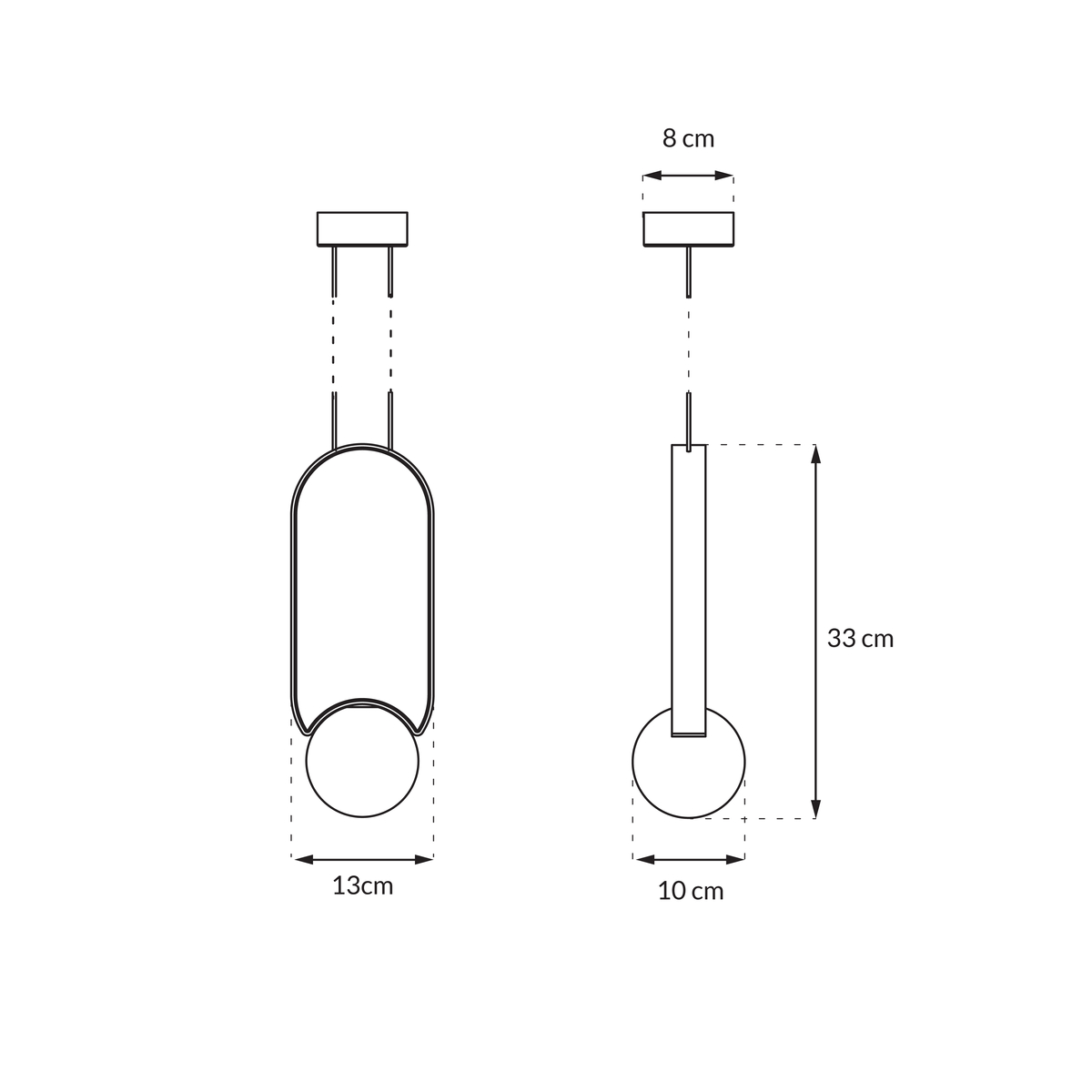 Lampa wisząca owalna LEGRA IP44, terakota