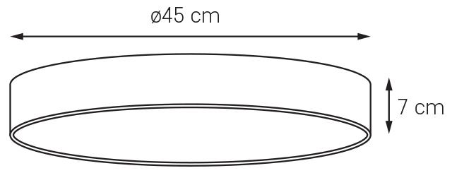 Плафон DISC L білий, 45 см, LED