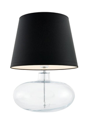 Lampa stołowa SAWA czarna, transparentna podstawa