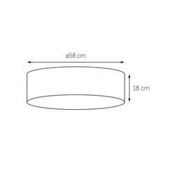 Plafond MOVE black, 58 cm