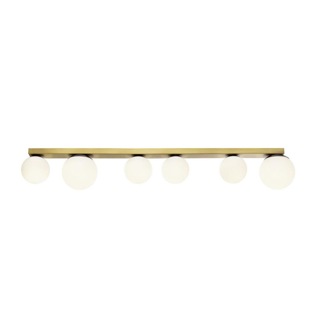 GIGI brass six-point ceiling lamp, 110 cm