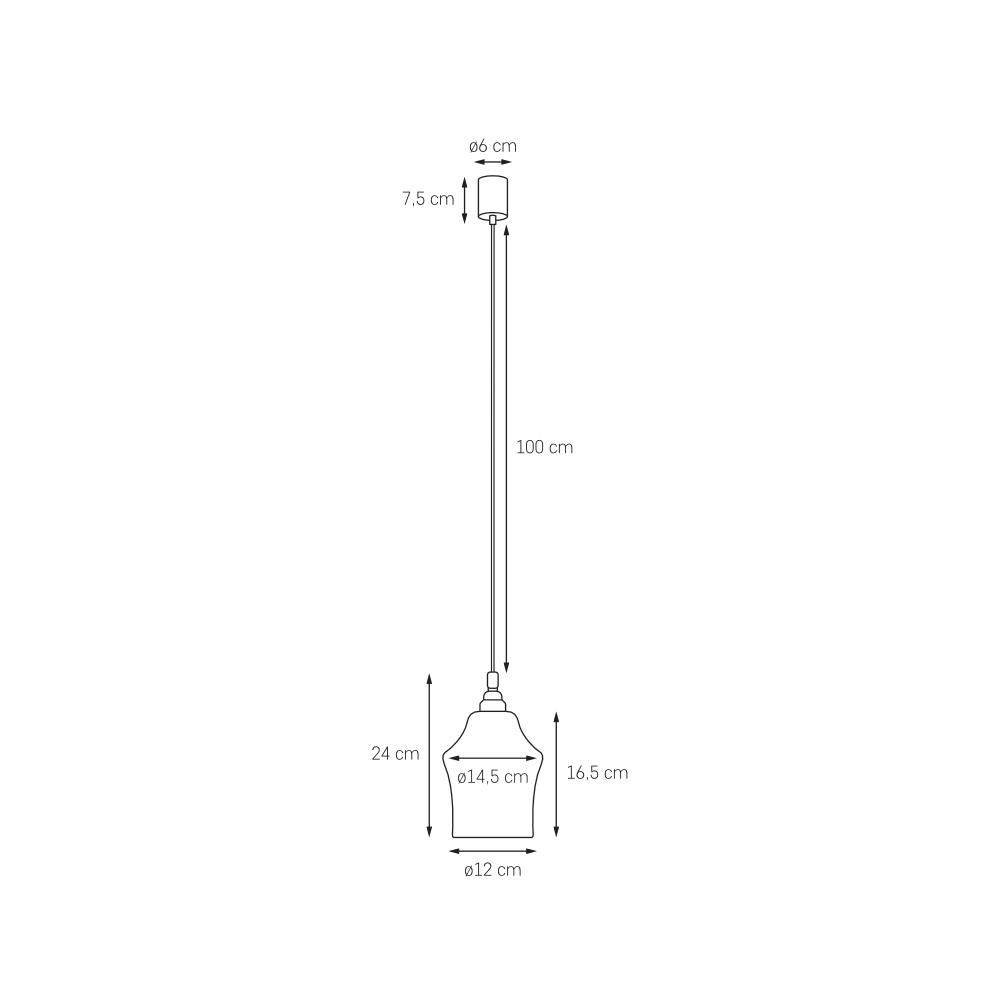 Lampa wisząca LONGIS WHITE II złote wykończenie