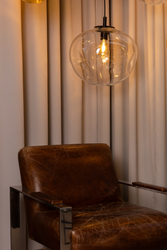 AVIA BLACK L pendant lamp transparent 40 cm