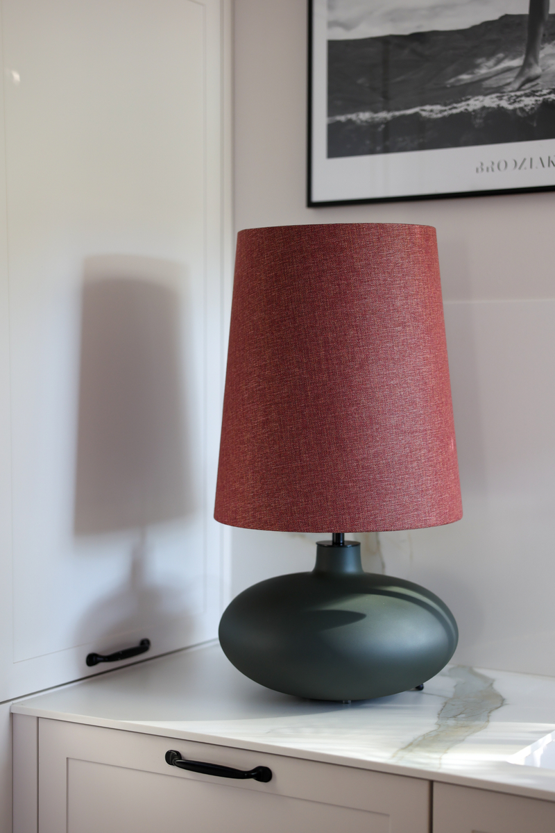 Lampa stołowa SAWA CLASSIC XL ceglasty melanż, grafitowa podstawa