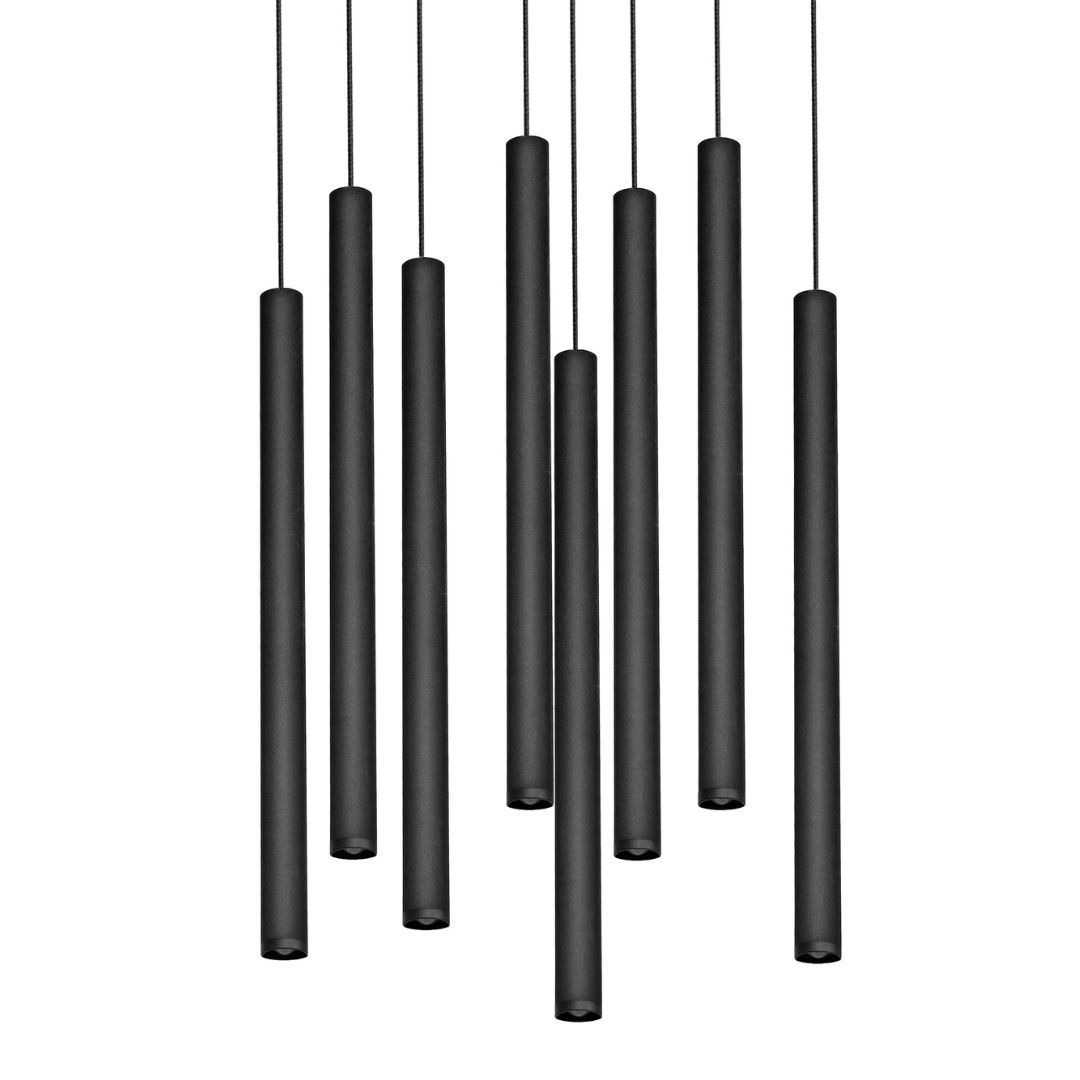 ROLL 8 eight-point pendant lamp black