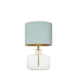 LORA mint table lamp with transparent base