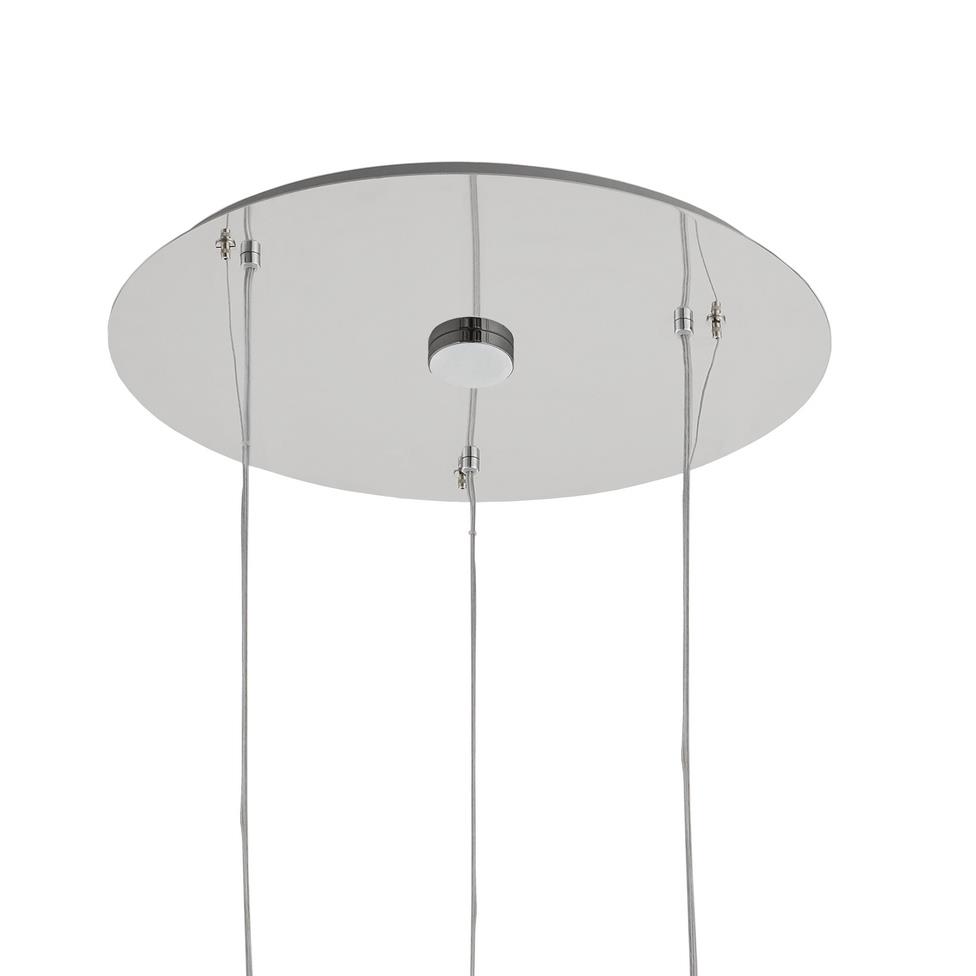 CLOE 3 chrome three-point pendant lamp