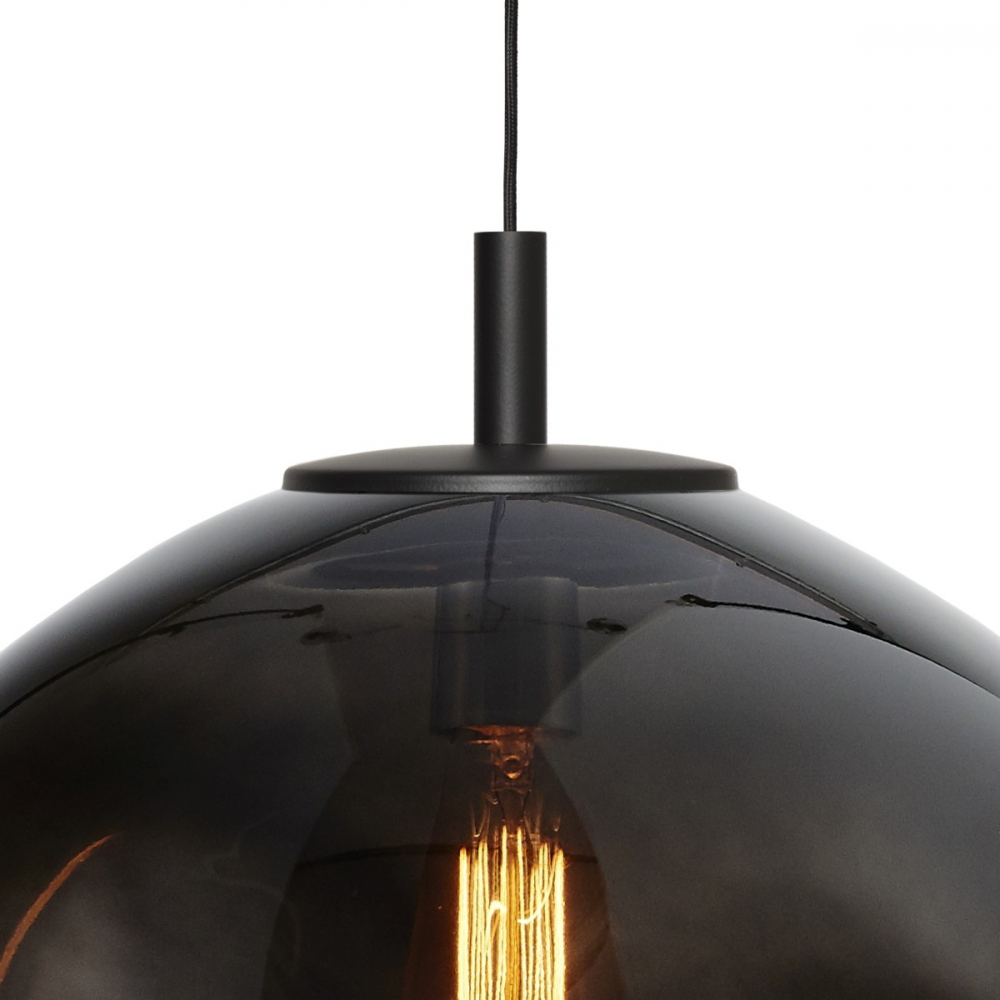 AVIA BLACK L pendant lamp smoky, 40 cm