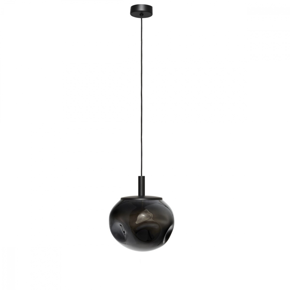 AVIA BLACK S pendant lamp smoky, 25 cm