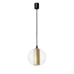 Lampa wisząca MERIDA BLACK M szampan, 30 cm