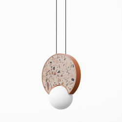 Lampa wisząca okrągła LEGRA IP44, terakota