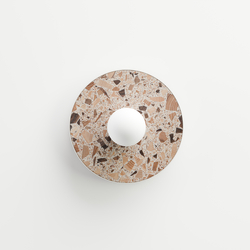 Round wall lamp LEGRA IP44, cream