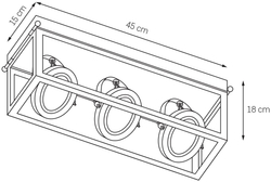 GEO 3 three-point ceiling spotlight white