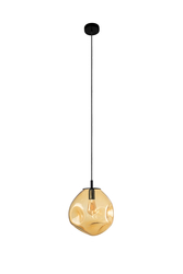 Lampa wisząca AVIA BLACK M bursztynowa, 30 cm