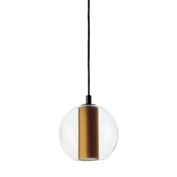 MERIDA BLACK S gold pendant lamp, 25 cm