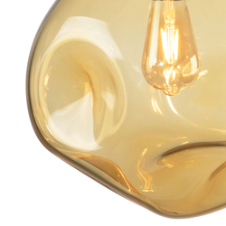 AVIA BLACK M amber pendant lamp, 30 cm