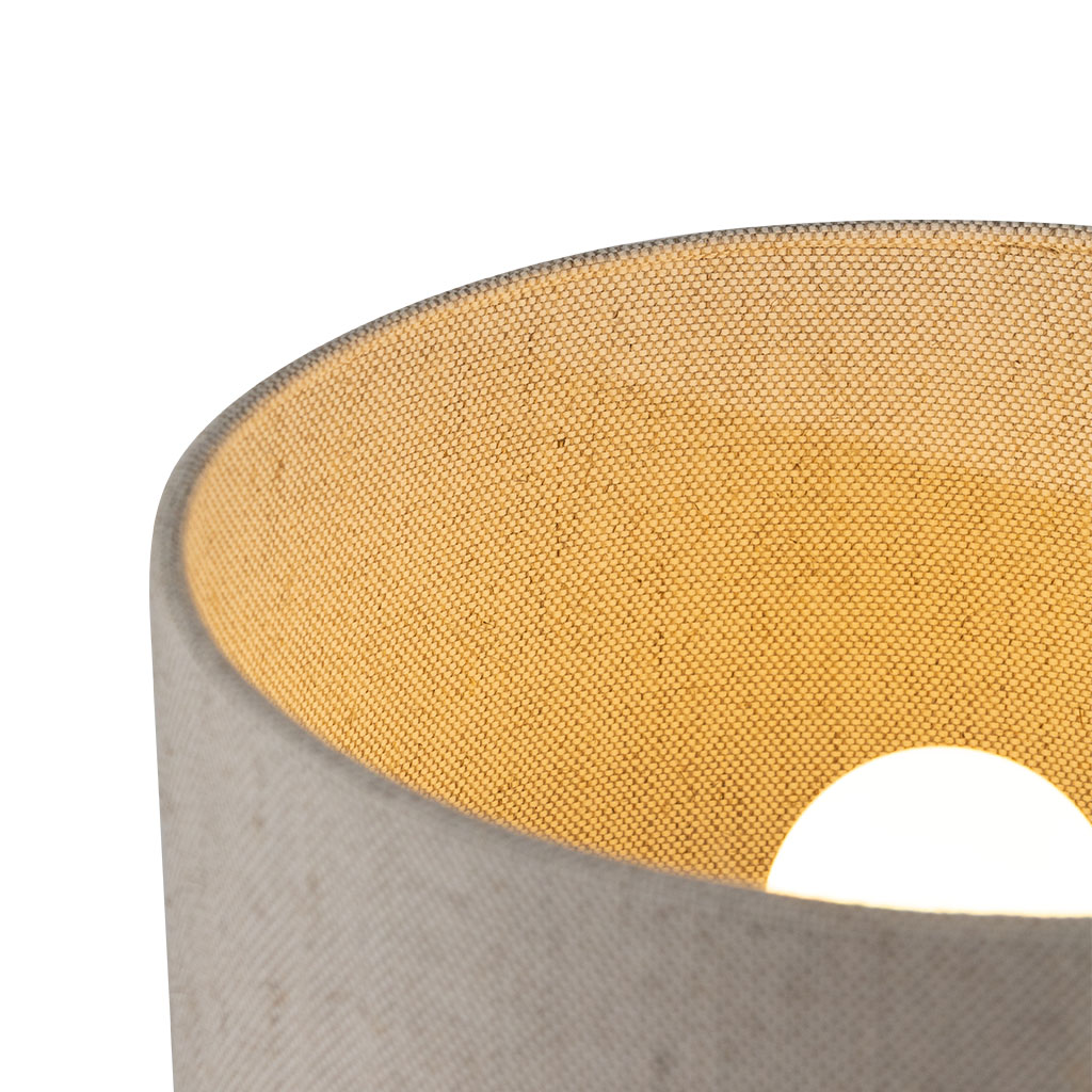 LORA table lamp flax, transparent base