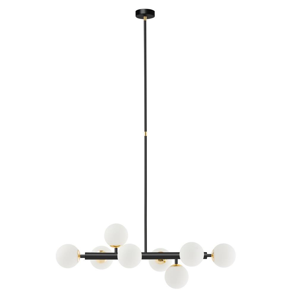 CUMULUS 2 eight-point chandelier, black